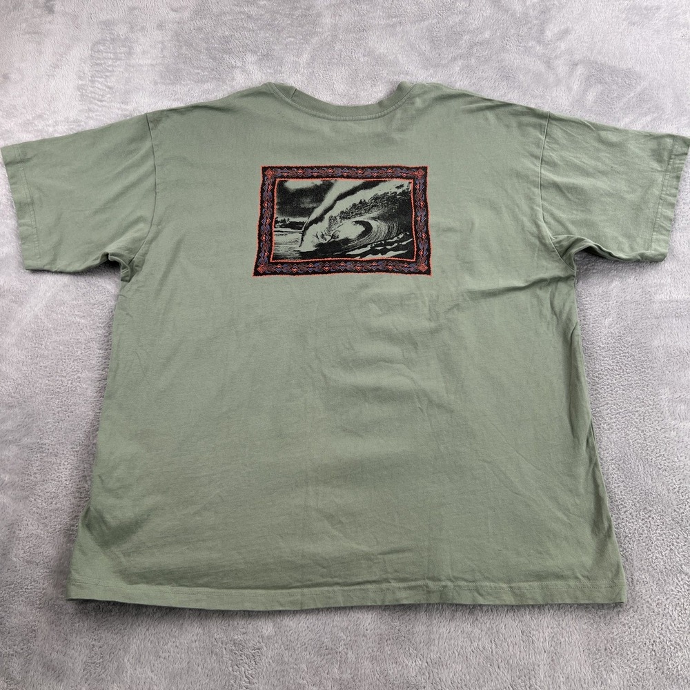 Billabong Wave Graphic Premium T Shirt 2XL Sage Green Men Surf Skate Cotton Tee